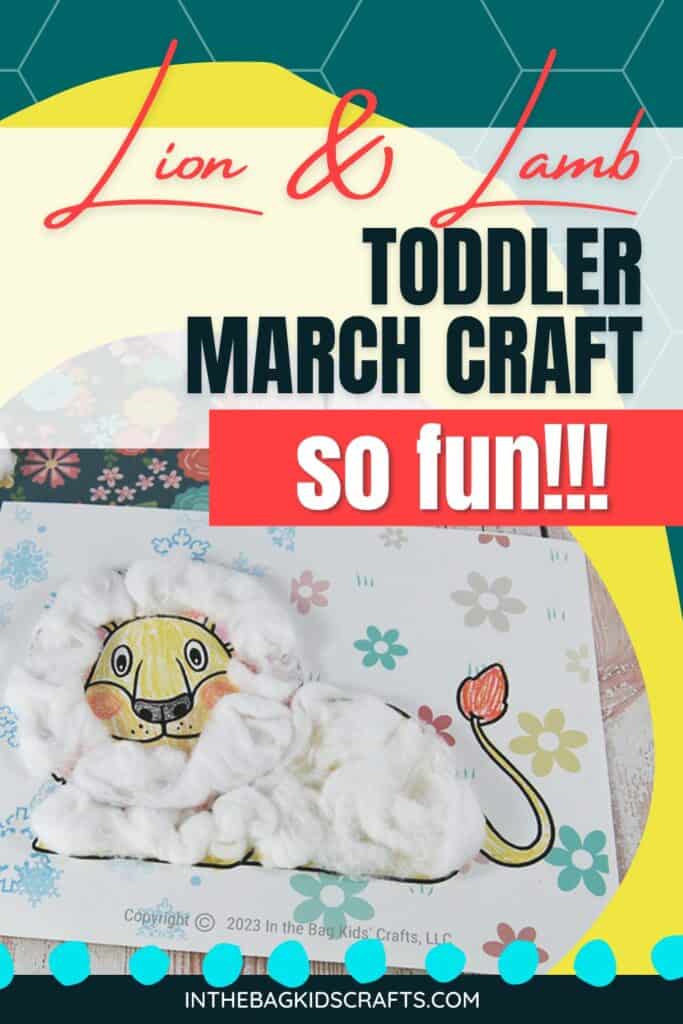Printable March Craft for Kids Lion and Lamb 