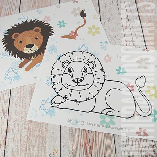 Lion and Lamb March Craft Printable 