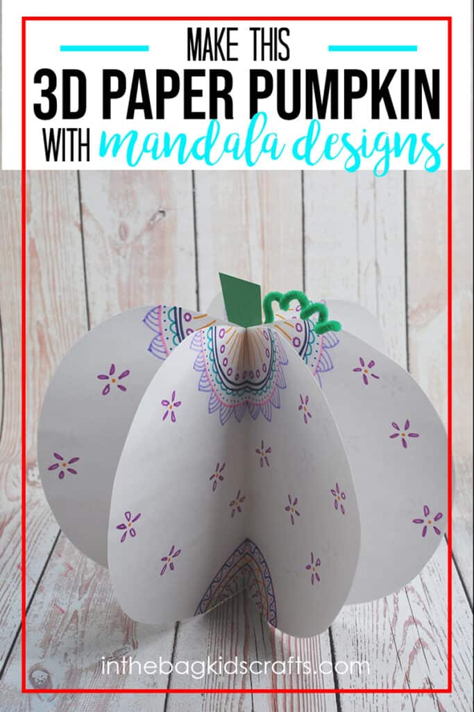 3D DIY PAPER PUMPKINS KIDS CRAFT 