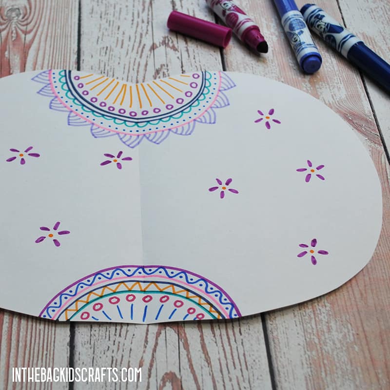 3D DIY PAPER PUMPKINS WITH MANDALA ART STEP 2