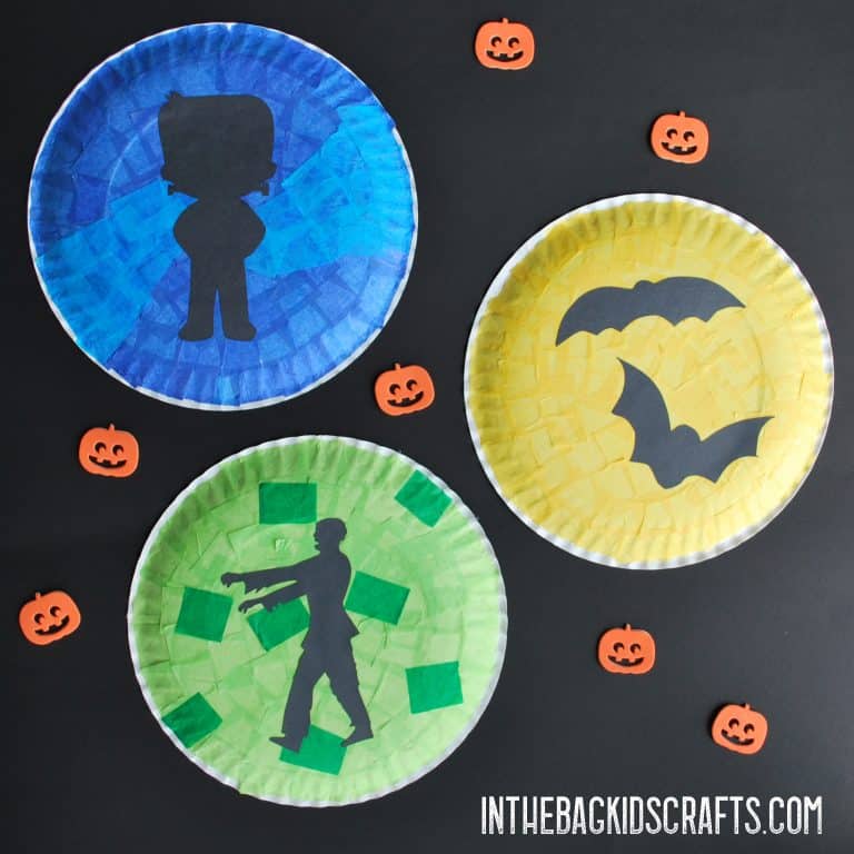BEST HALLOWEEN KIDS CRAFTS MONSTER SILHOUETTES