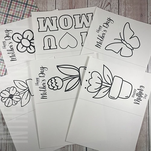 FREE Printable Mother's Day cards 6 patterns to choose from 