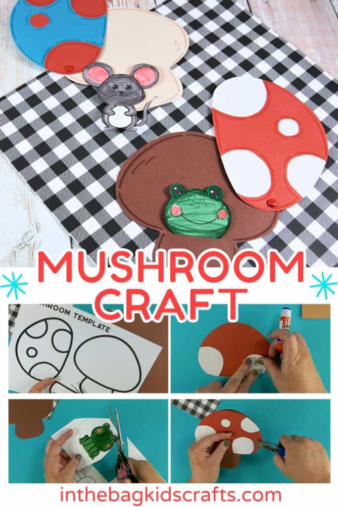 paper mushroom craft for kids 