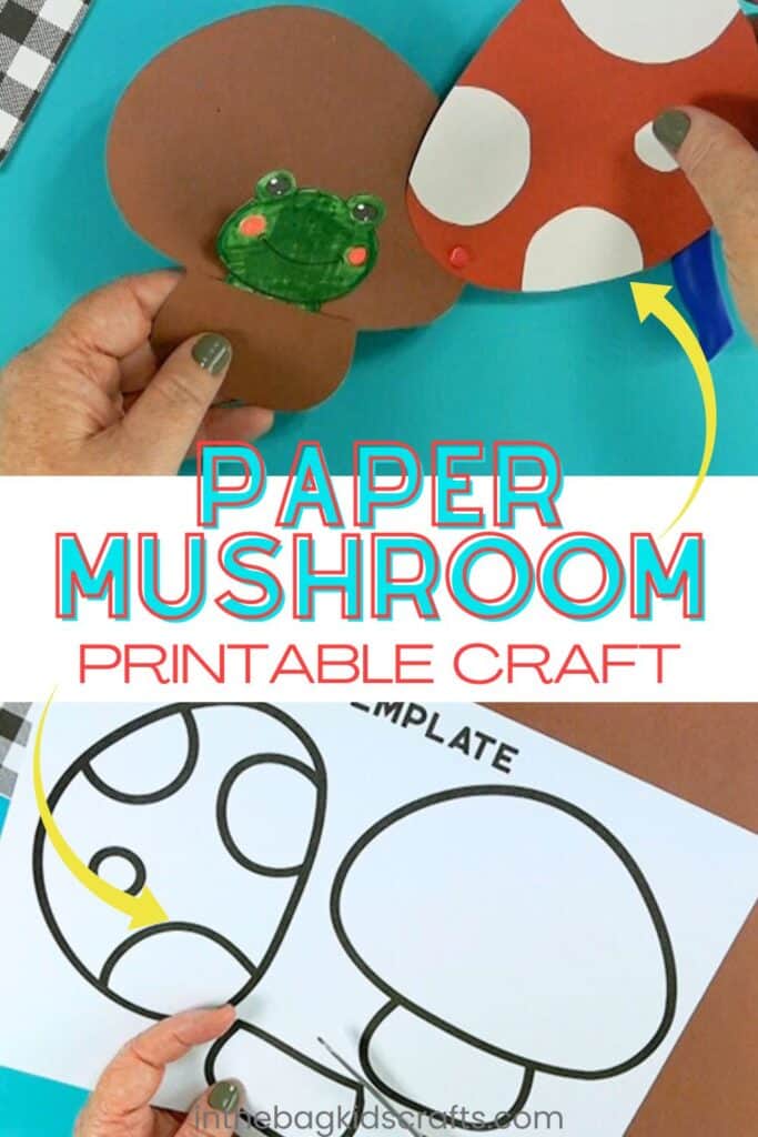 printable paper mushroom craft for kids 