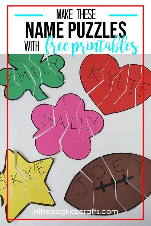 toddler name craft puzzle 