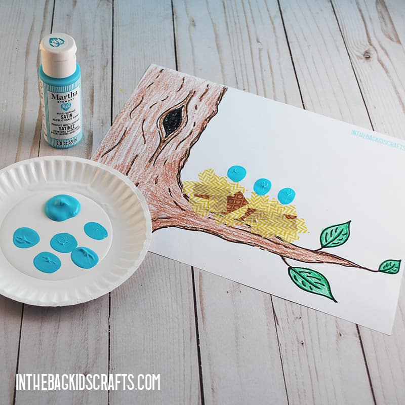 BIRD NEST CRAFT FOR PRESCHOOLERS STEP 3
