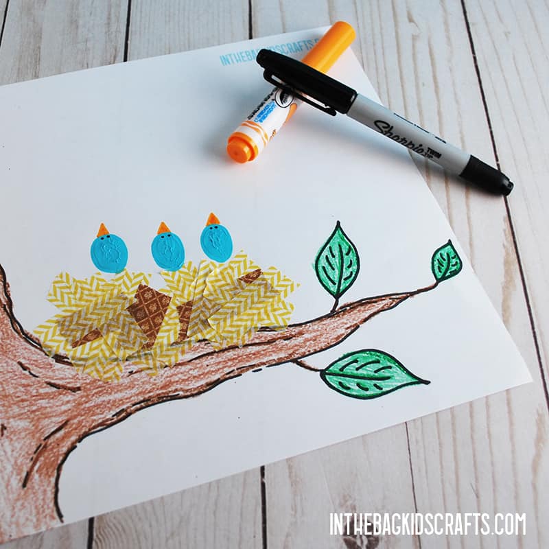 BIRD NEST CRAFT FOR PRESCHOOLERS STEP 4