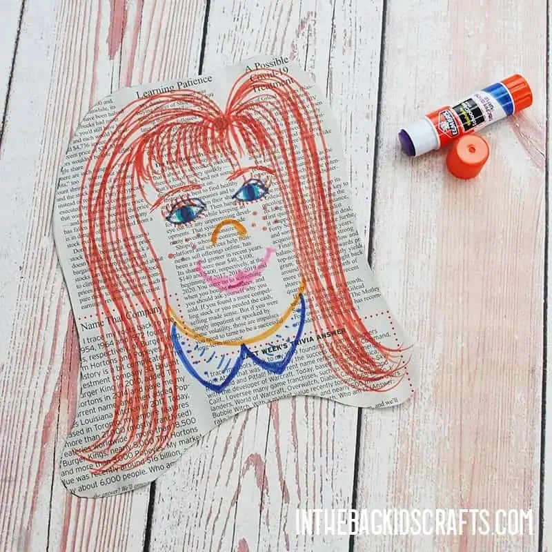 NEWSPAPER CRAFTS FOR KIDS STEP 3