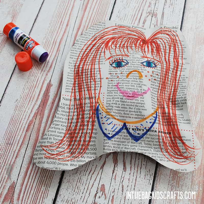 NEWSPAPER CRAFTS FOR KIDS STEP 5