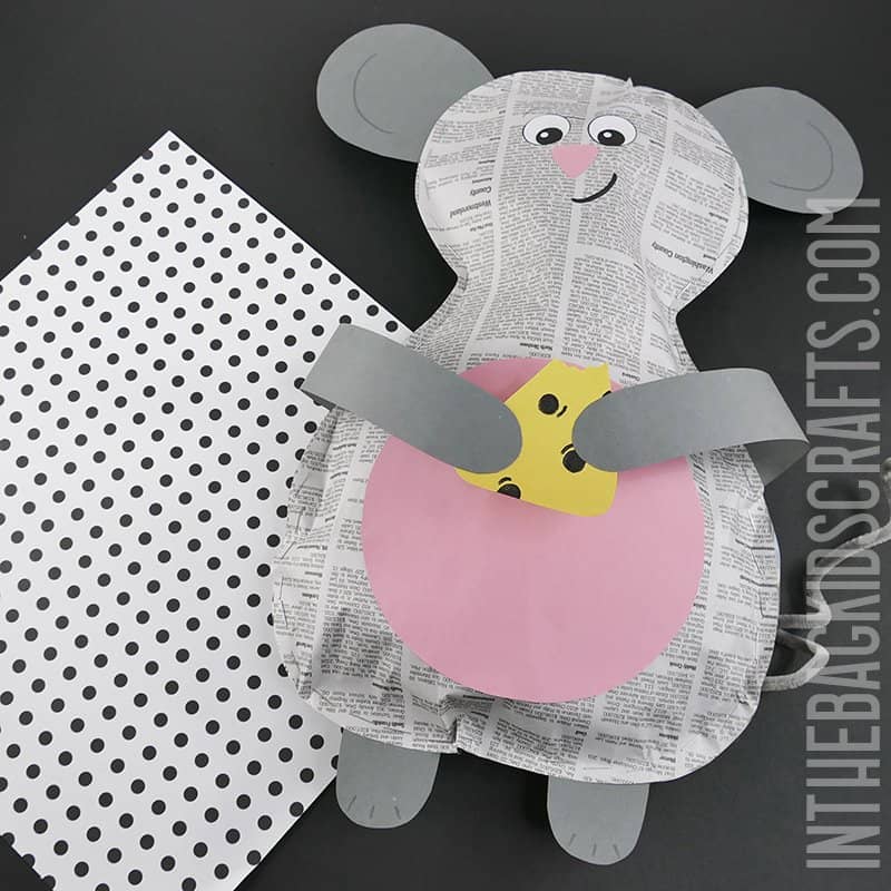 newspaper mouse craft for kids