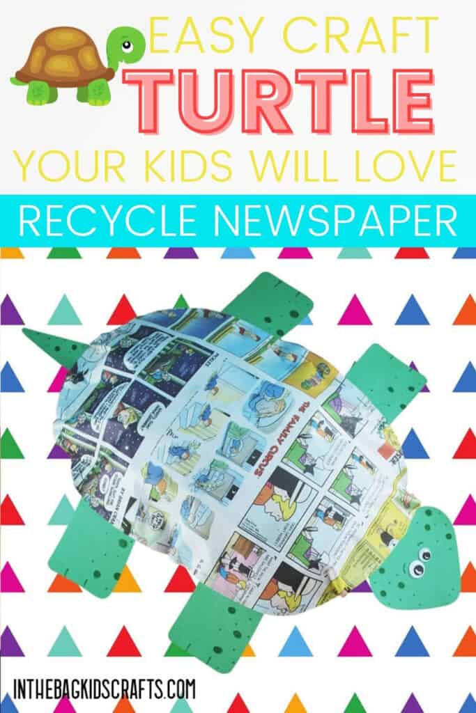PAPER TURTLE CRAFT FOR KIDS 