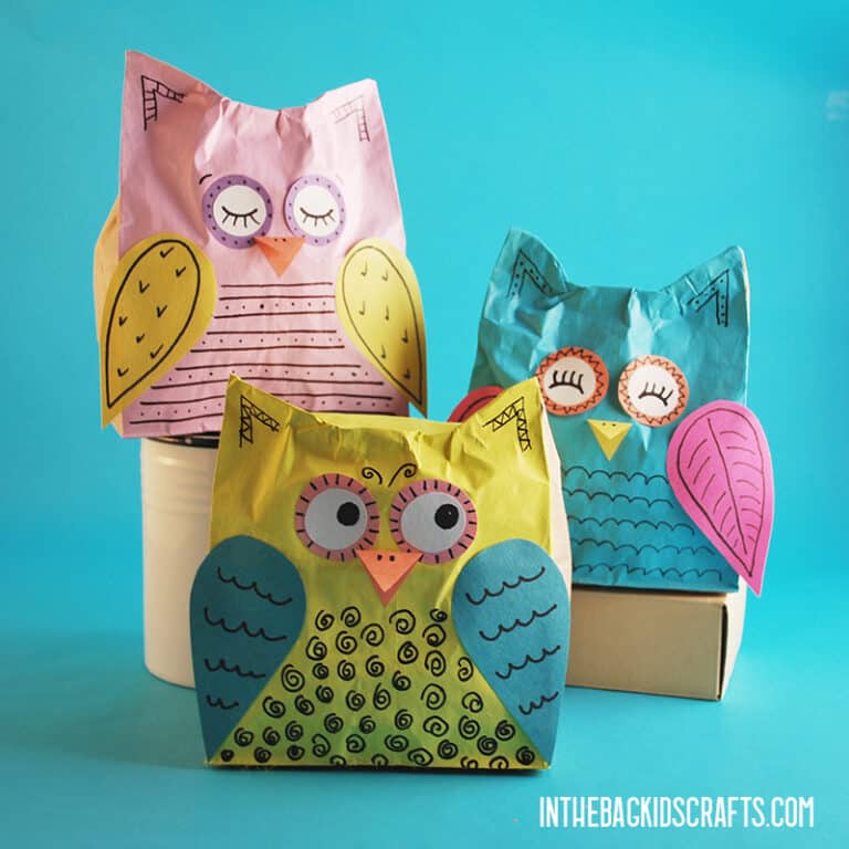 PAPER BAG OWL CRAFT FOR KIDS