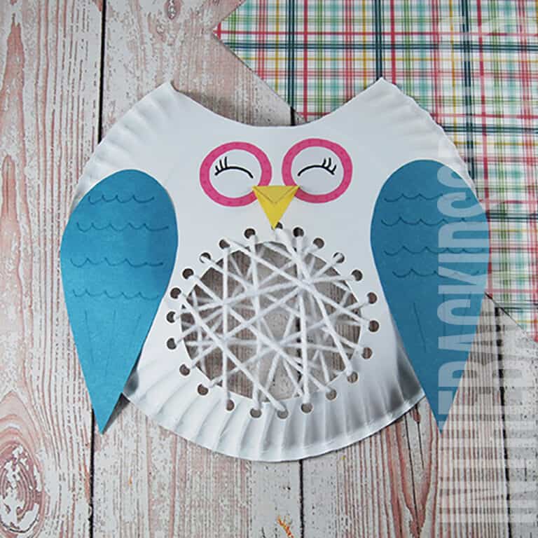 paper plate owl craft