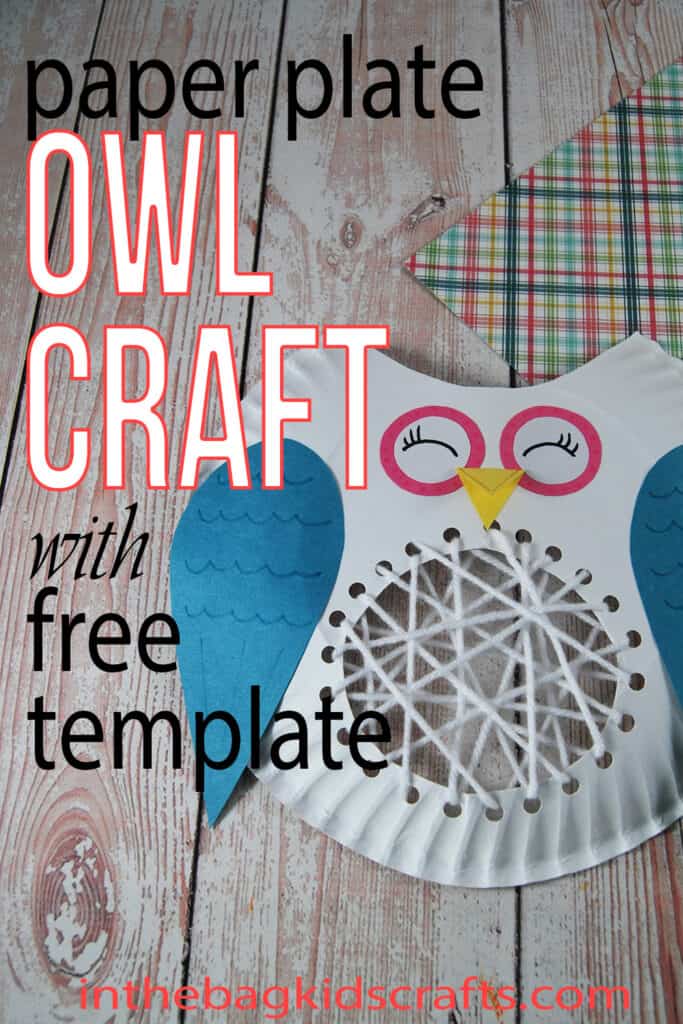 Easy Owl Craft for Kids made from a paper plate 