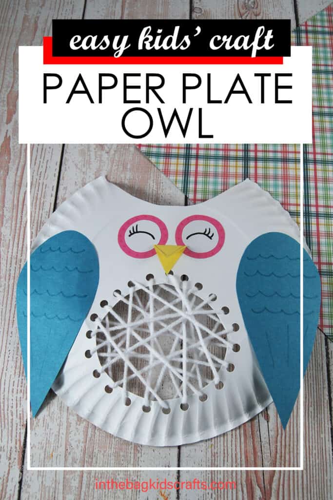 paper plate owl craft for kids 