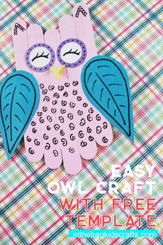 EASY OWL CRAFT FOR PRESCHOOLERS