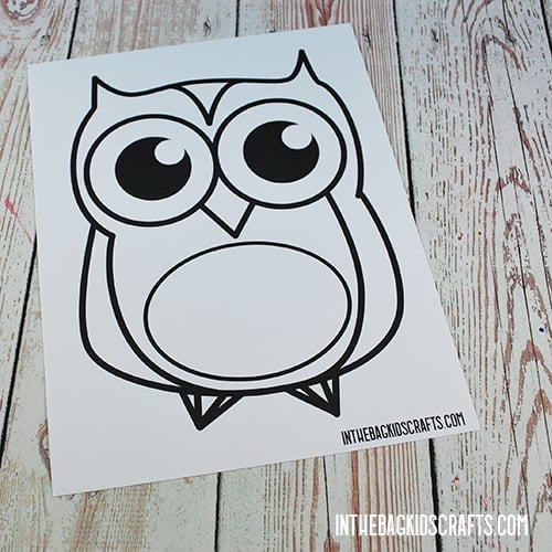 printable owl craft step 1