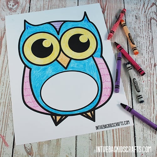 PRINTABLE OWL CRAFT STEP 2