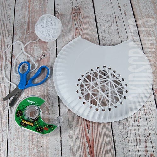 Paper Plate owl Craft step 3