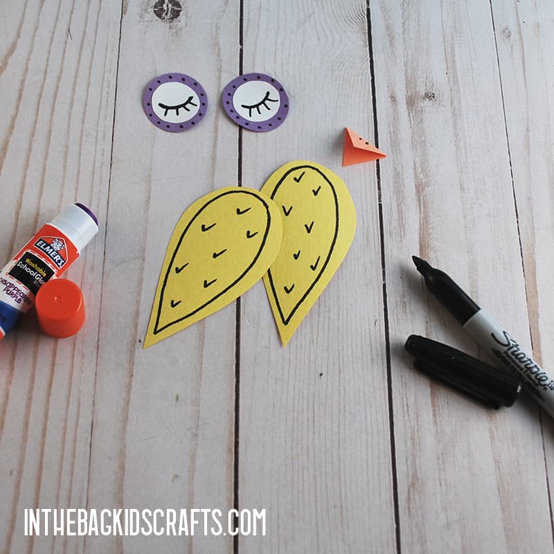 PAPER BAG OWL CRAFT STEP 3