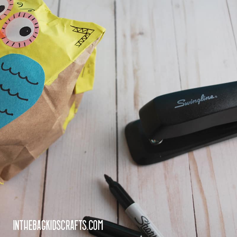 PAPER BAG OWL CRAF STEP 6