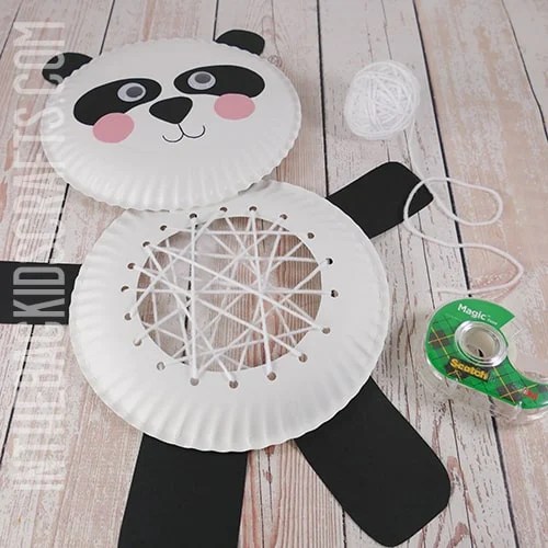 Paper Plate Panda Craft Step 6