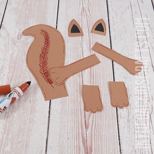 PAPER SQUIRREL CRAFT STEP 5