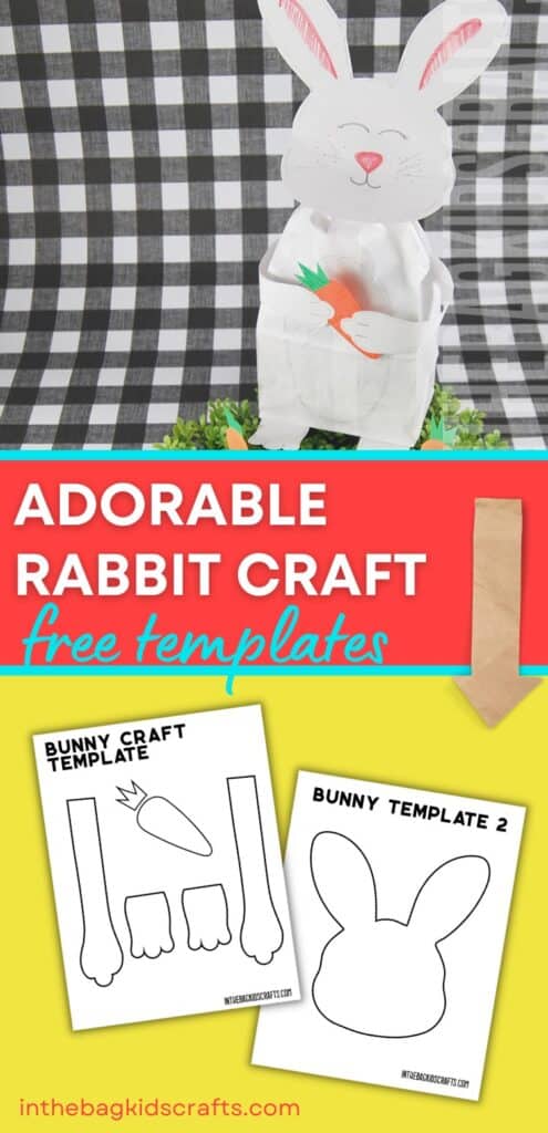 Rabbit Craft with free craft template 