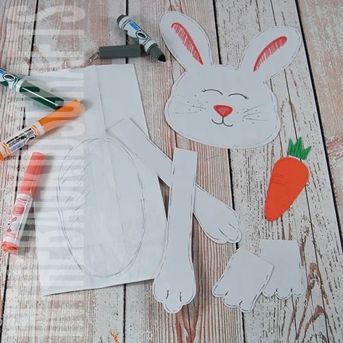 Rabbit craft for kids step 2