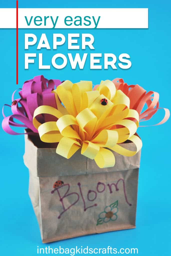 VERY EASY PAPER FLOWERS WITH LADYBUGS 