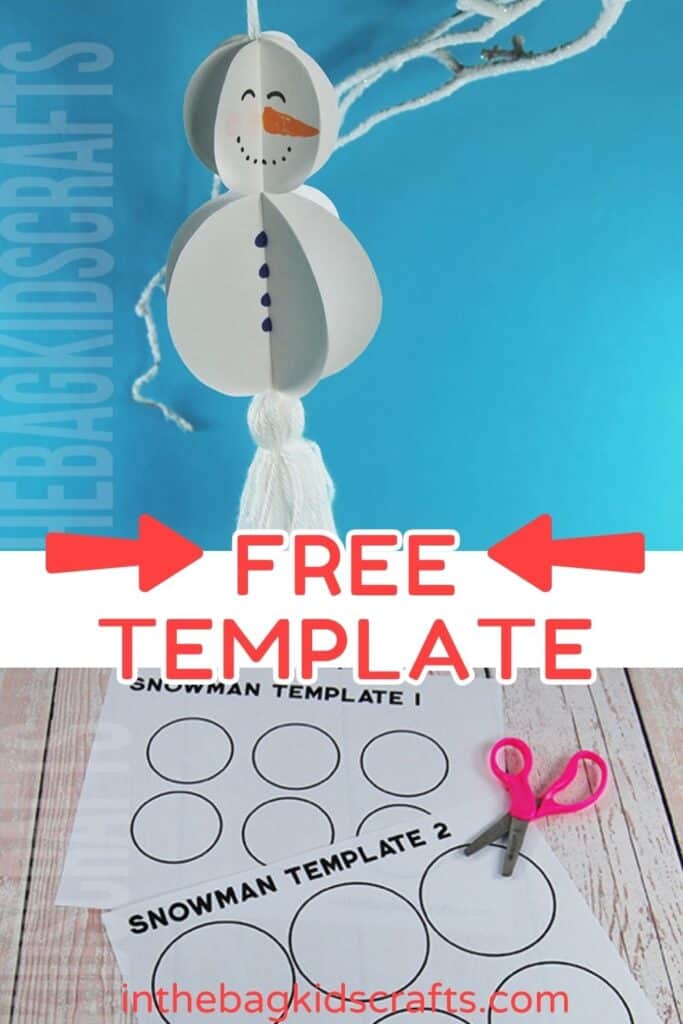 Easy Paper Snowman Craft for Kids 