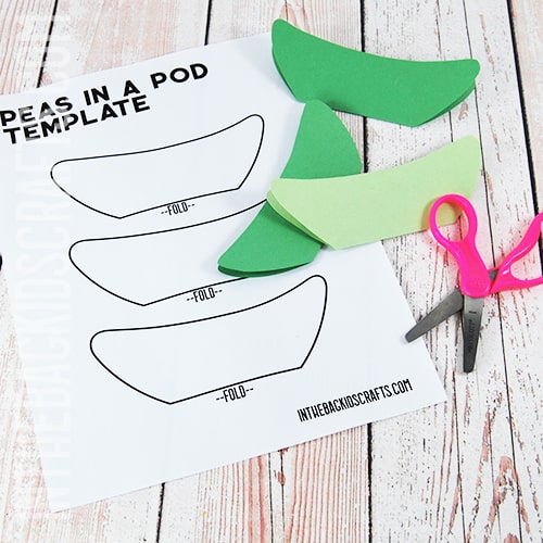 PEAS IN A POD CRAFT STEP 1