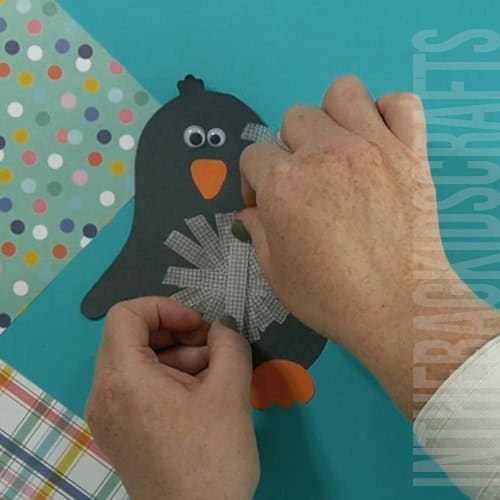 Paper penguin craft for kids step 4