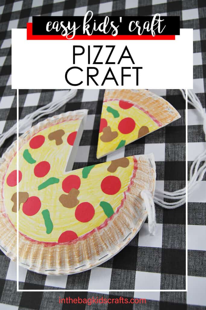 Pizza Craft for Kids made from paper plates 