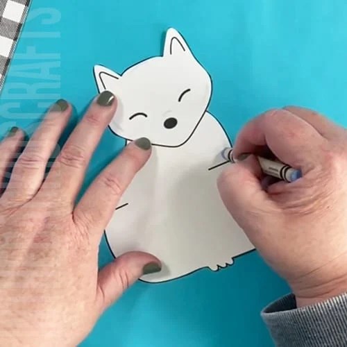 Arctic Fox Craft for Kids step 5