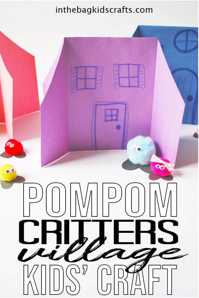 paper houses and pompom characters