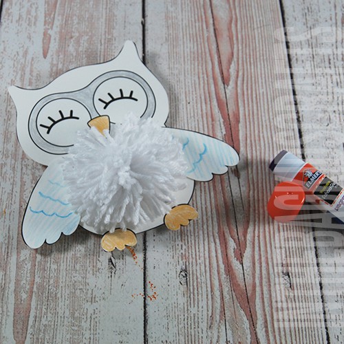 Snowy Owl Craft Step 6