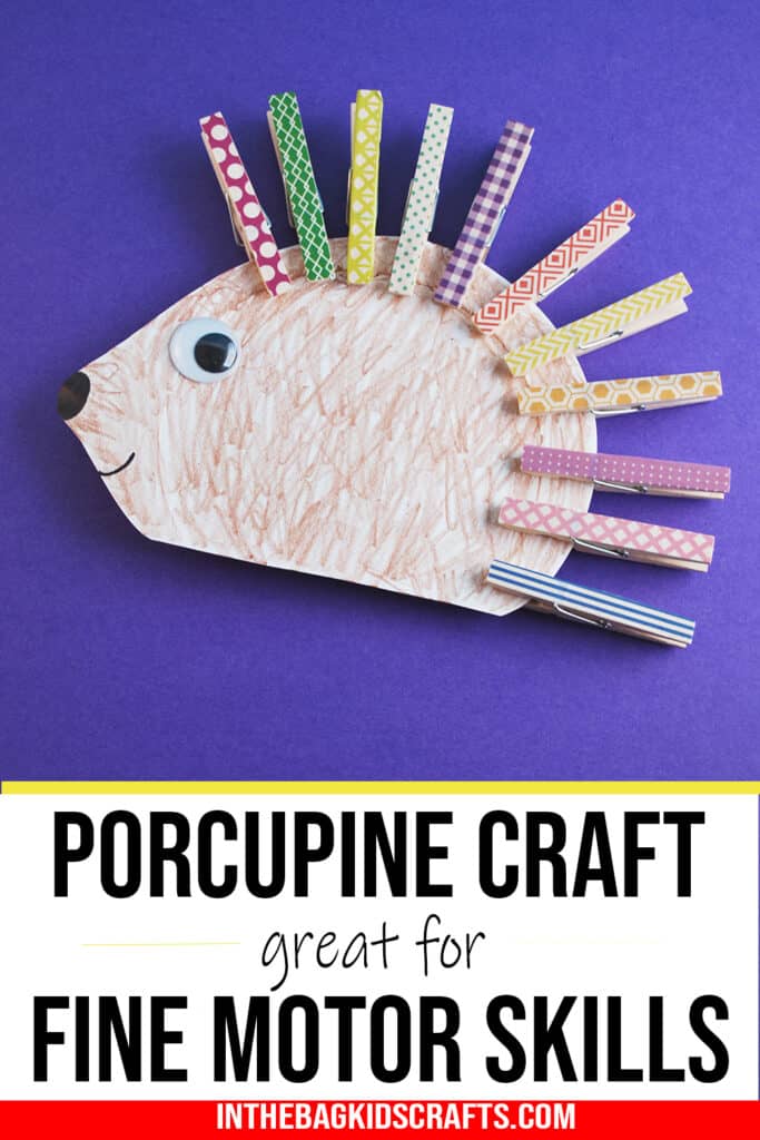PORCUPINE CRAFT FOR KIDS 