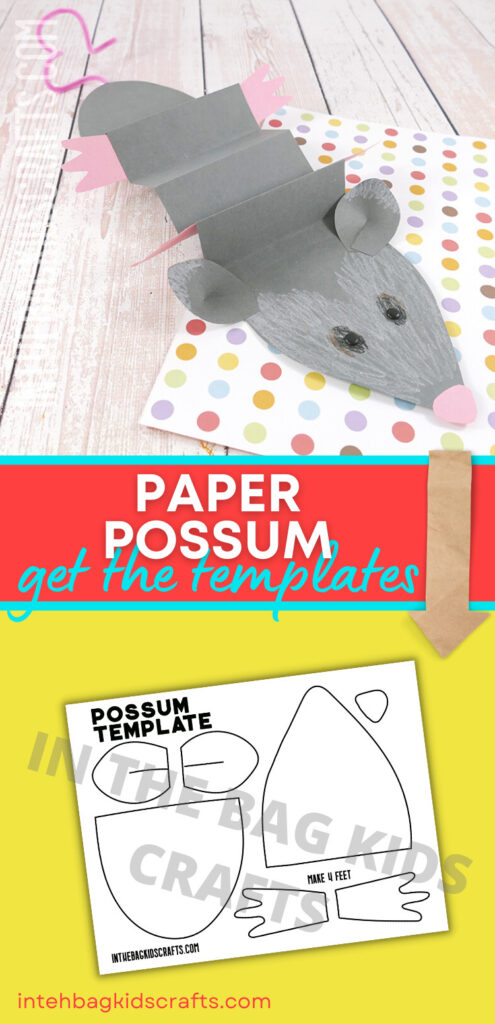 Paper Craft Possum for Kids 