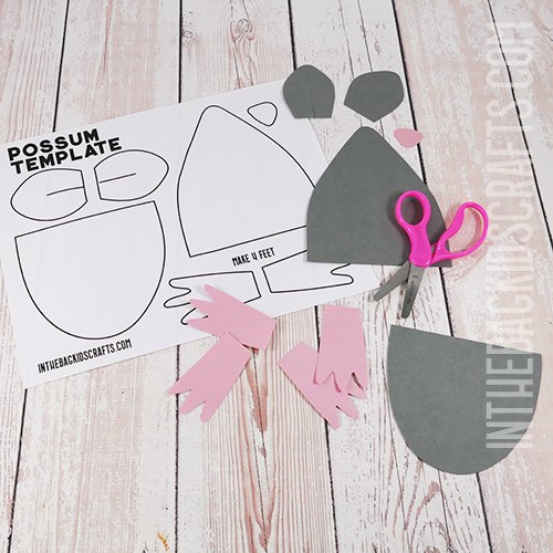 PAPER CRAFT FOR KIDS POSSUM STEP 2