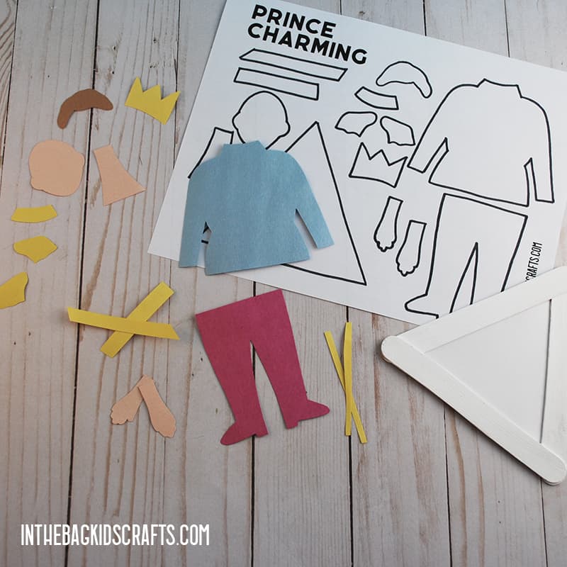 CINDERELLA ACTIVITIES PRINCE CHARMING CRAFT STEP 3
