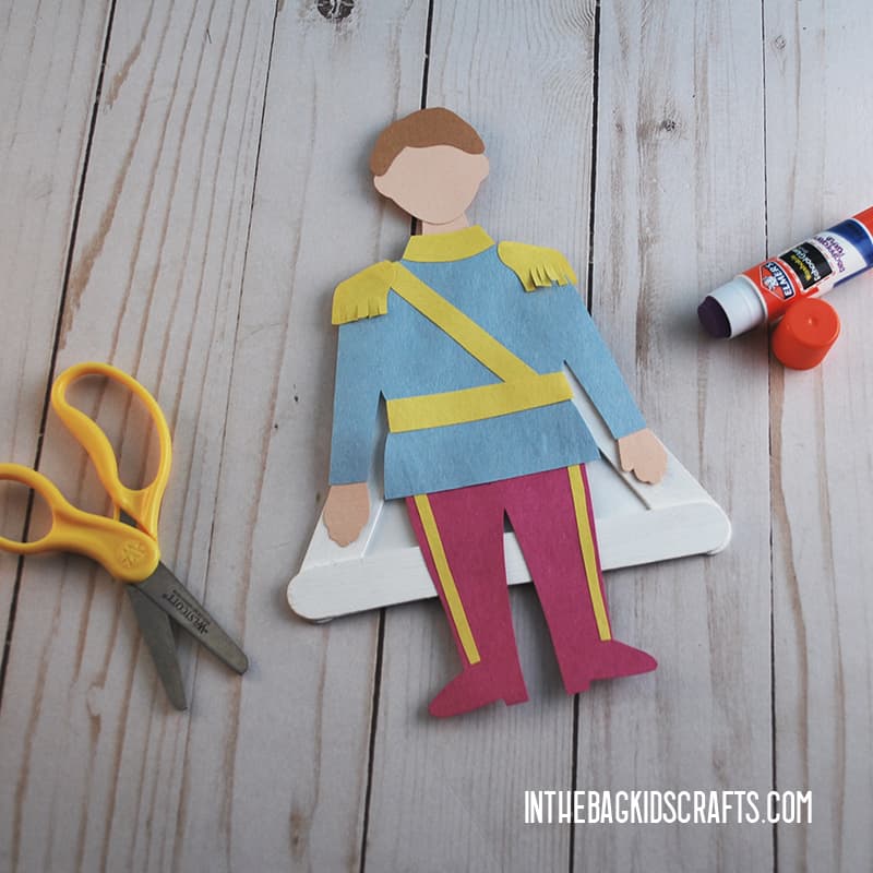 CINDERELLA ACTIVITIES PRINCE CHARMING CRAFT STEP 4
