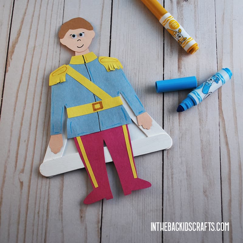 CINDERELLA ACTIVITIES PRINCE CHARMING CRAFT STEP 5