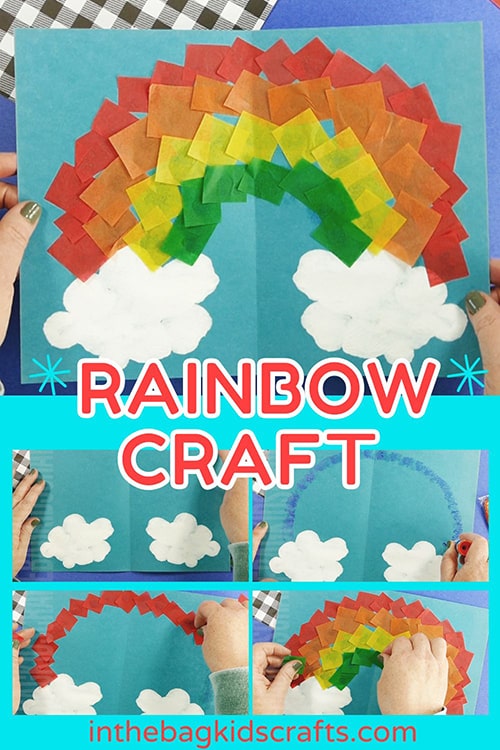 Tissue Paper Rainbow Craft