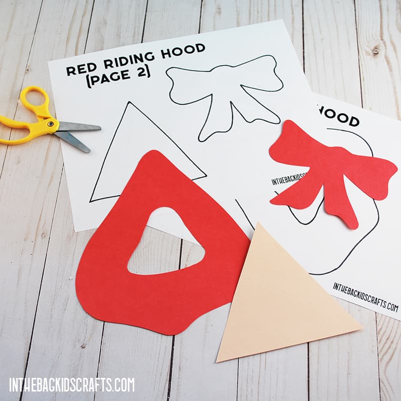 LITTLE RED RIDING HOOD CRAFTS STEP 2