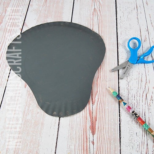 rhino craft for kids made from paper plates 