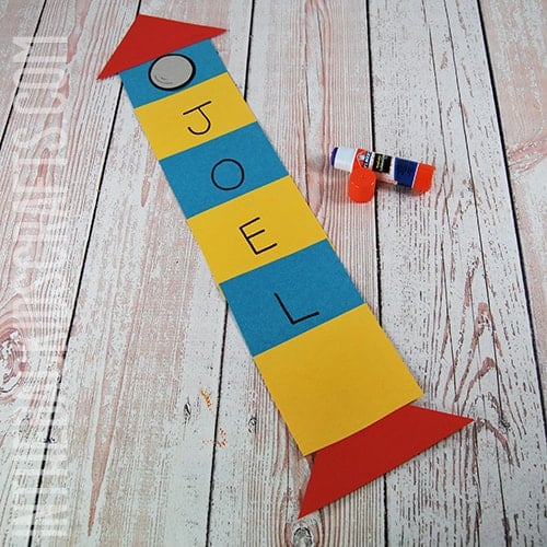 ROCKET NAME CRAFT STEP 3