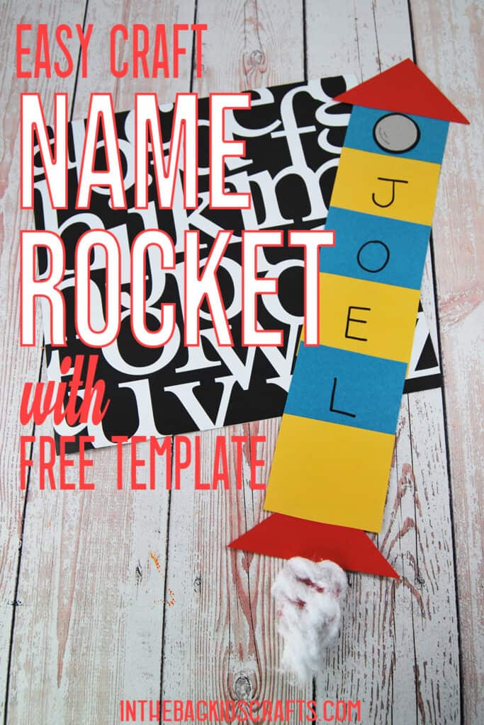Rocket Name Craft for Kids 