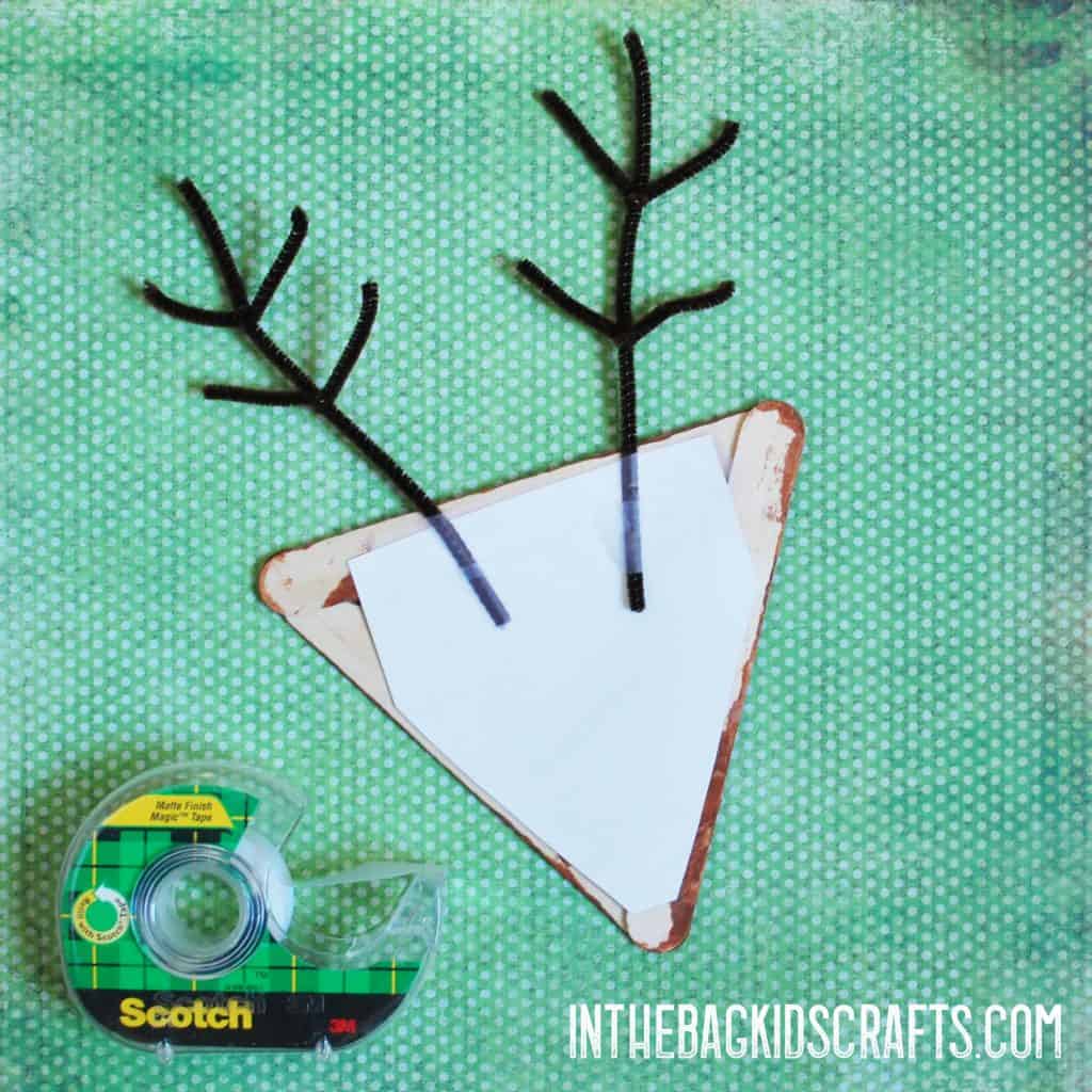 Tape the antler into place 