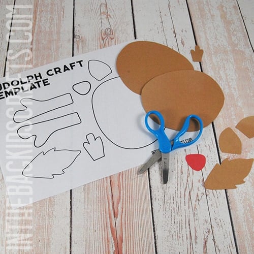 Christmas reindeer craft step 1